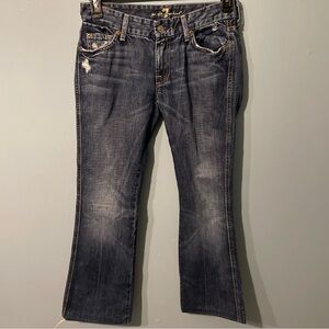 7 For All Mankind Dark Blue Boot Cut Jeans 28x29